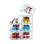 6PCS Transparent Stackable Shoe Storage Box