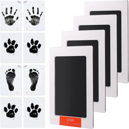 ADOV Baby Handprint and Footprint Kit with Safe Touch Inkless Pad for creating cherished keepsakes of babies and pets.