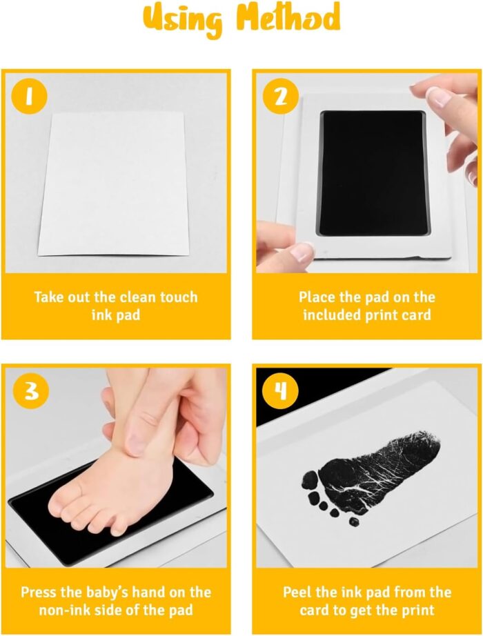 ADOV Baby Handprint and Footprint Kit with Safe Touch Inkless Pad for creating cherished keepsakes of babies and pets.