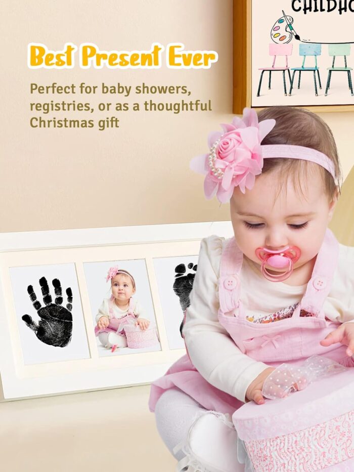 ADOV Baby Handprint and Footprint Kit with Safe Touch Inkless Pad for creating cherished keepsakes of babies and pets.