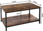 ADOV Coffee Table with Storage Shelf: 2-Tier Industrial Style Side Table, a modern and functional addition to your living space.