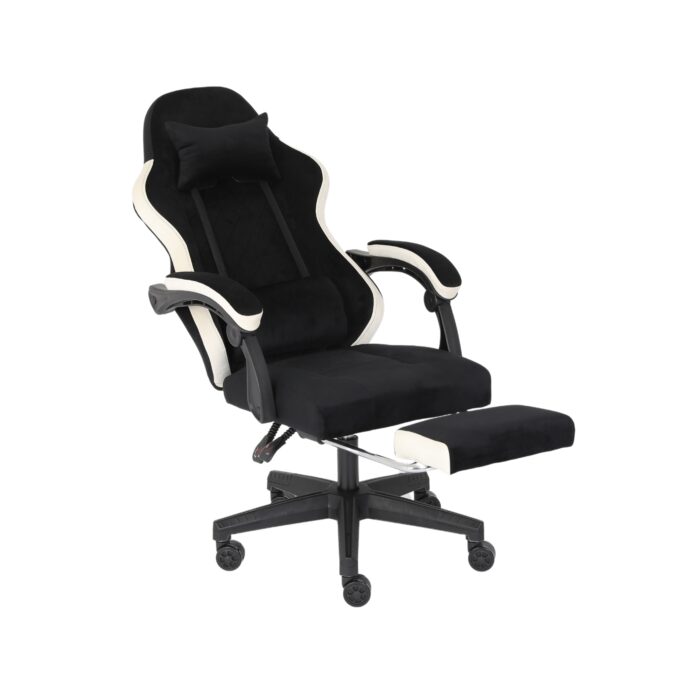 ADOV Black Gaming Chair with Footrest