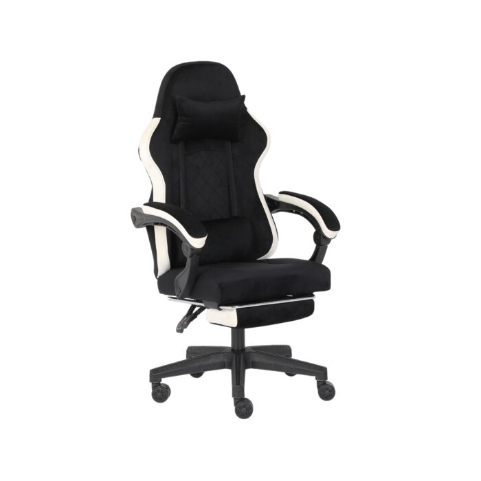 ADOV Black Gaming Chair with Footrest