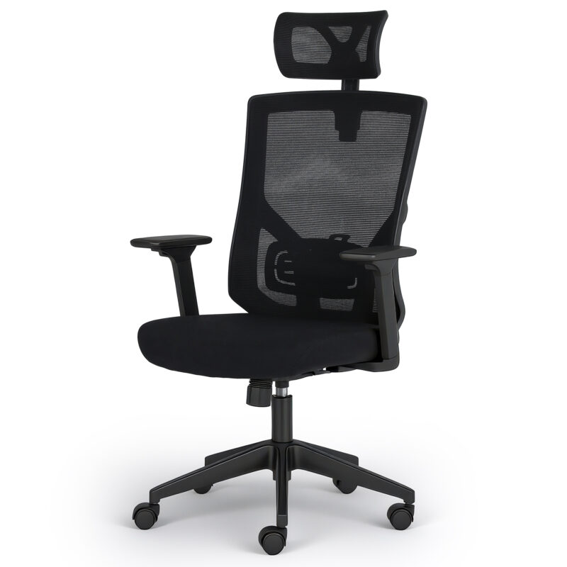 Ergonomic Office Chair with Headrest – Adjustable 3D & 90° Flip-Up Armrests