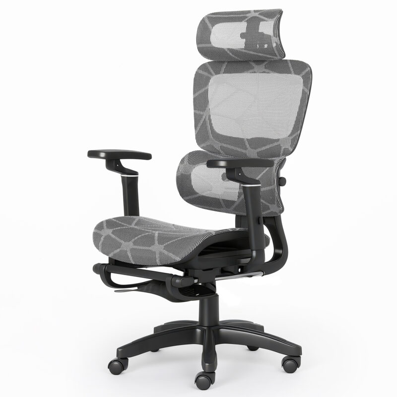 Ergonomic Office Chair, High-Back Breathable Mesh Desk Chair with Adjustable Footrest